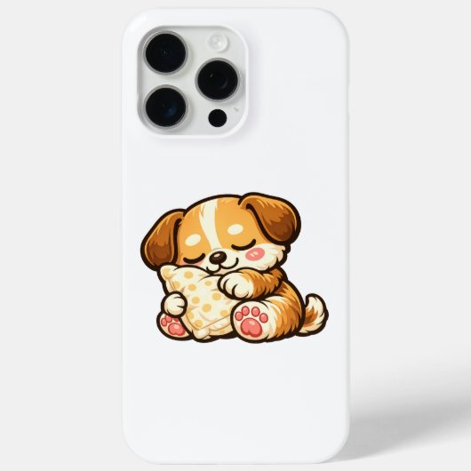 Schattige slaperige puppy met kussen Case-Mate iPhone case (Achterkant)