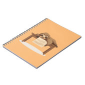 Schattige Slaperige Studerende Luiaard Notitieboek (Linkerzijde)