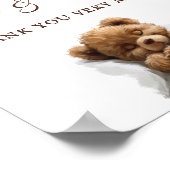 Schattige Sleeping Teddy Bear geschenken & Kaarten Poster (Hoek)
