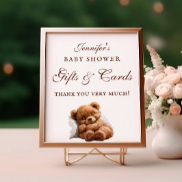 Schattige Sleeping Teddy Bear geschenken & Kaarten Poster