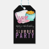 Schattige Sleepover Slumber Party Verjaardagscadea Cadeaulabel (Voorkant)