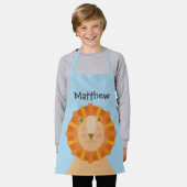 Schattige Sleepy Lion Kinder gepersonaliseerd ontw Schort (Gedragen)