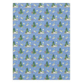 Schattige Sleepy Snowman vakantiepatroon Tafelkleed (Voorkant)