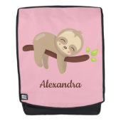 Schattige sleuf in boom Animal Illustratie Roze Rugtassen (Voorkant)