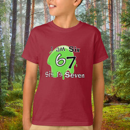 Schattige slijm groene 6 7 personaliseerbare kids  t-shirt
