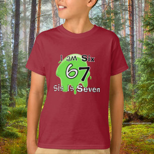 Schattige slijm groene 6 7 personaliseerbare kids t-shirt