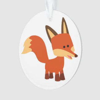 Schattige slimme cartoon vos acryl ornament
