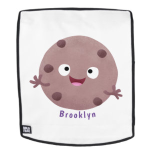 Schattige slimme chocoladechips koekje cartoon rugtassen