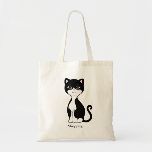 Schattige Slimme Tuxedo Kat Tote Bag (Voorkant)