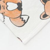 Schattige Slimme Vos Fleece Deken (Hoek)