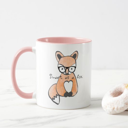 Schattige Slimme Vos Mok (Met donut)