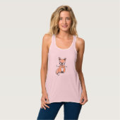 Schattige Slimme Vos Tanktop (Volledige Voorkant)