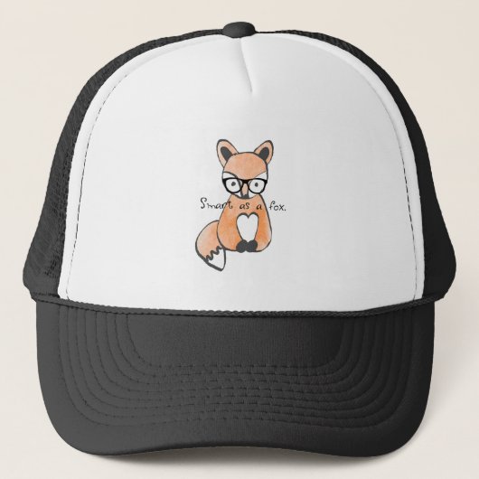 Schattige Slimme Vos Trucker Pet (Voorkant)
