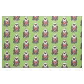 schattige sloep met rood hart stof (Fat Quarter)