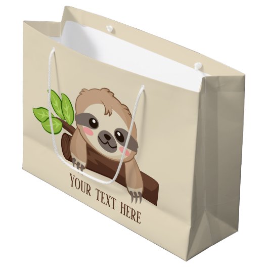 schattige sloep voegt tekstpartij toe groot cadeauzakje (Voorkant Gekanteld)