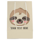 schattige sloep voegt tekstpartij toe medium cadeauzakje (Achterkant)