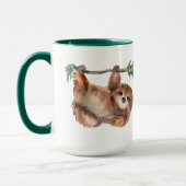 schattige slotenliefhebbers voegen tekst toe mok (Links)