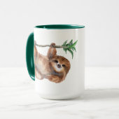 schattige slotenliefhebbers voegen tekst toe mok (Voorkant links)