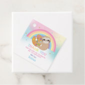 Schattige Sloth Art Verffeestje Verjaardag Dank u Bedankjes Labels (In situ)