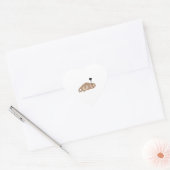 Schattige Sloth Dreaming Shirt Hart Sticker (Envelop)