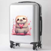 Schattige Sloth Gift voor Sloth liefhebbers Kleurr Sticker (Koffer)