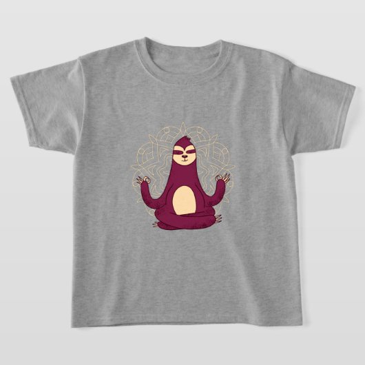 Schattige Sloth Yoga Meditatie T-shirt (Laagn)