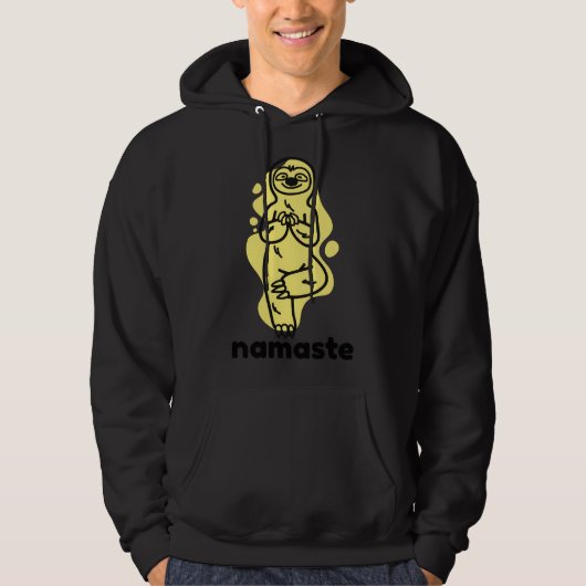 Schattige Sloth Yoga Pose Hoodie (Voorkant)