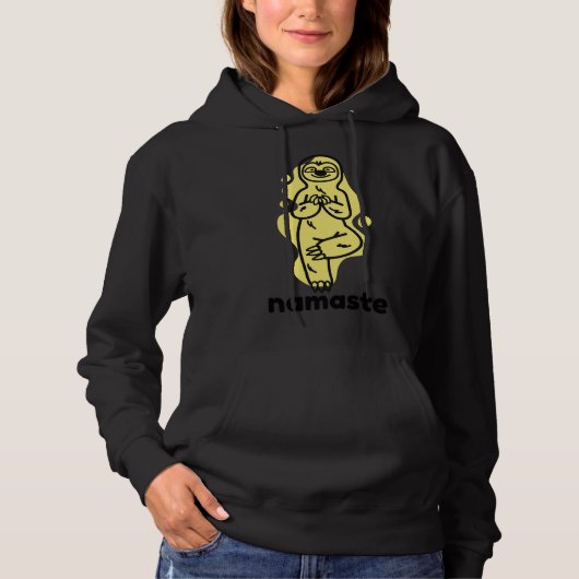 Schattige Sloth Yoga Pose Hoodie (Voorkant)