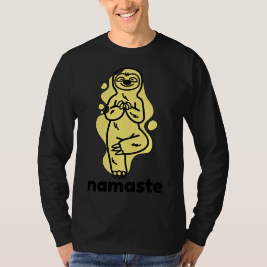 Schattige Sloth Yoga Pose T-shirt (Voorkant)