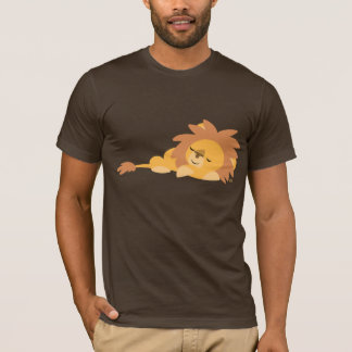 Schattige Slumbering Cartoon Leeuw T-shirt