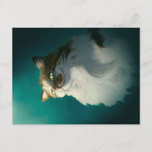 Schattige sluwe kat cadeau  Grappige kat voor verj Feestdagenkaart