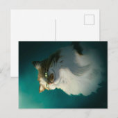 Schattige sluwe kat cadeau| Grappige kat voor verj Feestdagenkaart (Voorkant / Achterkant)