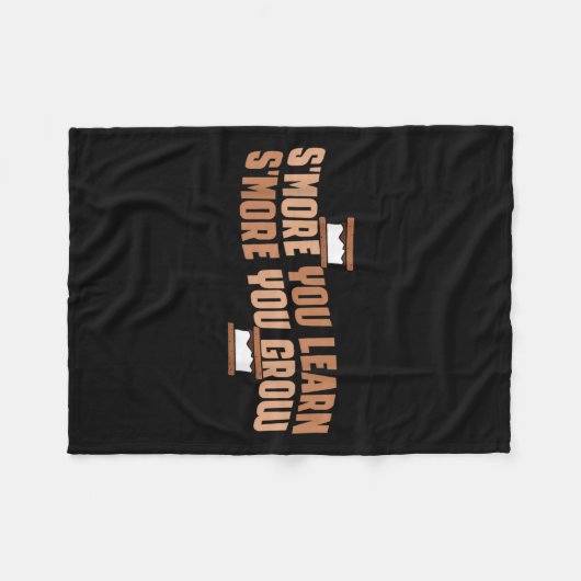 Schattige Smeer Je leert Smeer Je groeit Motivatie Fleece Deken (Voorkant (Horizontaal))