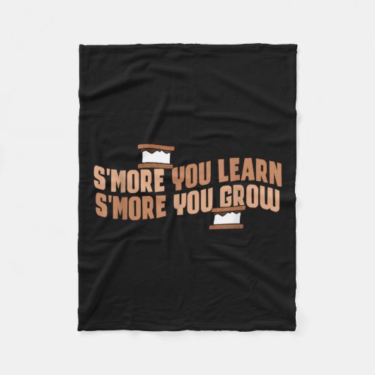 Schattige Smeer Je leert Smeer Je groeit Motivatie Fleece Deken (Voorkant)