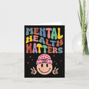 Schattige Smile Face Flower Mental Health S Awaren Kaart