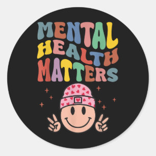 Schattige Smile Face Flower Mental Health S Awaren Ronde Sticker