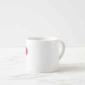 Schattige Smiley Gezicht met Hart – Minimalist Hap Espresso Kop (Voorkant rechts)