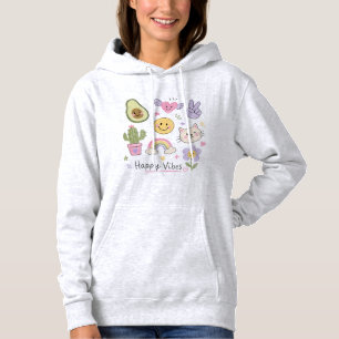 Schattige Smiley Regenboog Hoodie