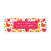 Schattige Smiling Hearts Retour Adreslabels Etiket (Voorkant)