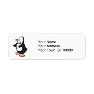 schattige smoking pinguïn etiket