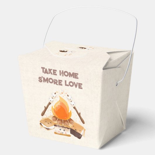 Schattige S'more Campfire Camping Medium Uitschake Bedankdoosjes (Voorkant)