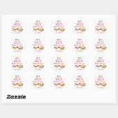 Schattige s'more plezier met een vriend Valentijns Ronde Sticker (Vel)