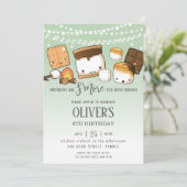 Schattige S'more Smores Camping Bonfire Verjaardag Kaart (Staand voorkant)