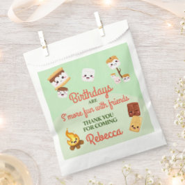 Schattige S'mores Campout Verjaardagsfeest Bedankzakje