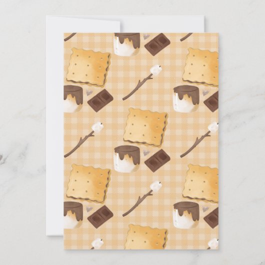 Schattige S'mores Campout Verjaardagsfeest Kaart (Achterkant)