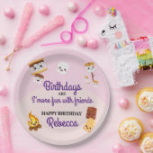 Schattige S'mores Campout Verjaardagsfeest Papieren Bordje (Feest)