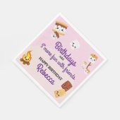 Schattige S'mores Campout Verjaardagsfeest Servet (Hoek)