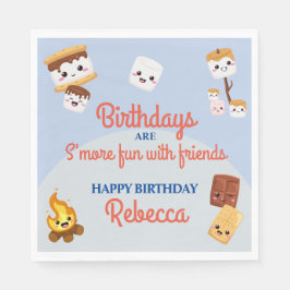 Schattige S'mores Campout Verjaardagsfeest Servet