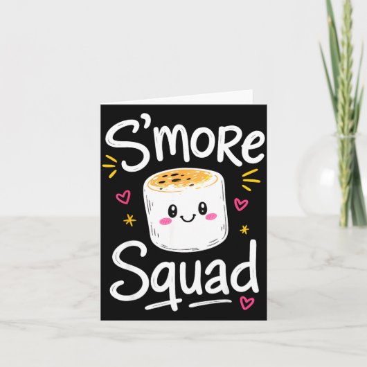 Schattige s'mores familie marshmallow kaart (Voorkant)