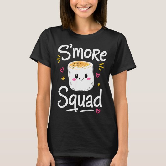 Schattige s'mores familie marshmallow t-shirt (Voorkant)